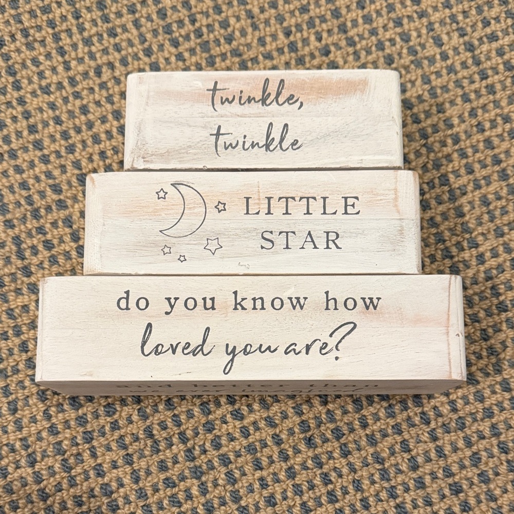 Wooden Nursery Decor Blocks